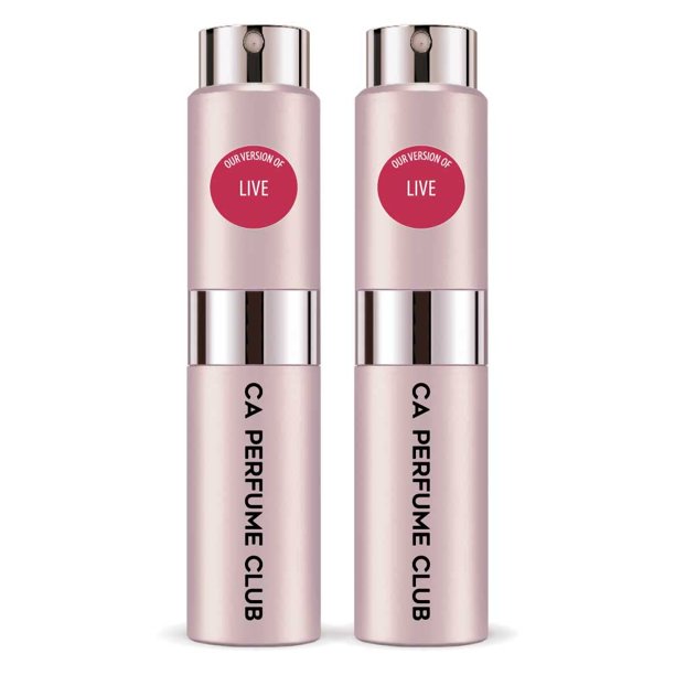 Perfume CA Live para mujer Eau de Parfum, 8 ml, recargable (2 unidades)