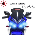 thumbnail image 2 of Moto Montable Eléctrica Deportiva 2 Ruedas para Niños Luz Bluetooth Dos Baterias 6V con Cargador Soporta Hasta 30kg - Azul, 2 of 8