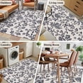 thumbnail image 6 of Spring Flowers Large Area Rugs for Bedroom Living Room, Soft Non Slip Carpet Bedside Rug, Farmhouse Dark Blue Pastoral Floral Leaf Rectangular Floor Cover Kitchen Accent Rug 3'x5' for Office, 6 of 9