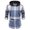 Blue, variant on DDAPJ pyju Men's Flannel Hoodie Jacket 2023 Clearance,Slim Fit Stretch Plaid Shirt Jackets Long Sleeve Drawstring Shacket Jacket Casual Button Down Outwear Tops