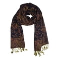 thumbnail image 1 of Peach Couture Elegant Reversible Paisley Pashmina Shawl Wrap, 1 of 1