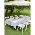 thumbnail image 4 of Outdoor Tablecloth with Umbrella Hole for Patio/Picnic/Party/Camping, Blue Ombre Waterproof Table Cloth Rectangle Table Cover Washable, Modern Gradient Abstract Art (60"x 120"), 4 of 9