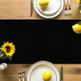 thumbnail image 4 of Burlap Table Runner 36 Inches Long,Spring Watercolor Flower Butterfly Non-Slip Kitchen Table Runners for Dining Room Everyday Use Party Table Decorations Country Plant on Black, 4 of 9