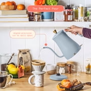 Beautiful 1-Liter Electric Gooseneck Kettle 1200 W, Cornflower Blue by Drew Barrymore