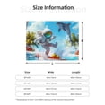 thumbnail image 5 of Fuzoiu Astronaut Tropical Dolphin Print Flannel Blanket,Throw Blanket,Flannel Home Decor,Fleece Bed Blankets,Cozy Soft Blanket for Bed, Sofa, Camping, and Travel-80"x60", 5 of 6