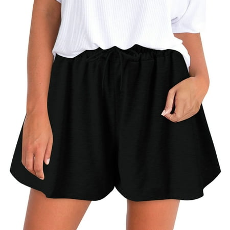 

Cathalem Sleepwear for Women Shorts Set Slim Color High Shorts Pants Shorts Casual Summer Silk Pajamas for Women Shorts Set Steel Shorts Black Medium