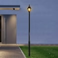 thumbnail image 6 of 10ft Street Light Pole, Galvanized Heavy-Duty Street Lamp Post Outdoor Street Courtyard Parking Lot Lighting Post with Ground Cage for Landscape, Pathway, 6 of 18