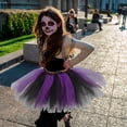 thumbnail image 4 of KAKOWELY 1 juego de disfraz de Halloween, accesorios de cosplay de bruja, sombrero de bruja, vestido y escoba, accesorio para fiesta de cosplay, 4 of 5