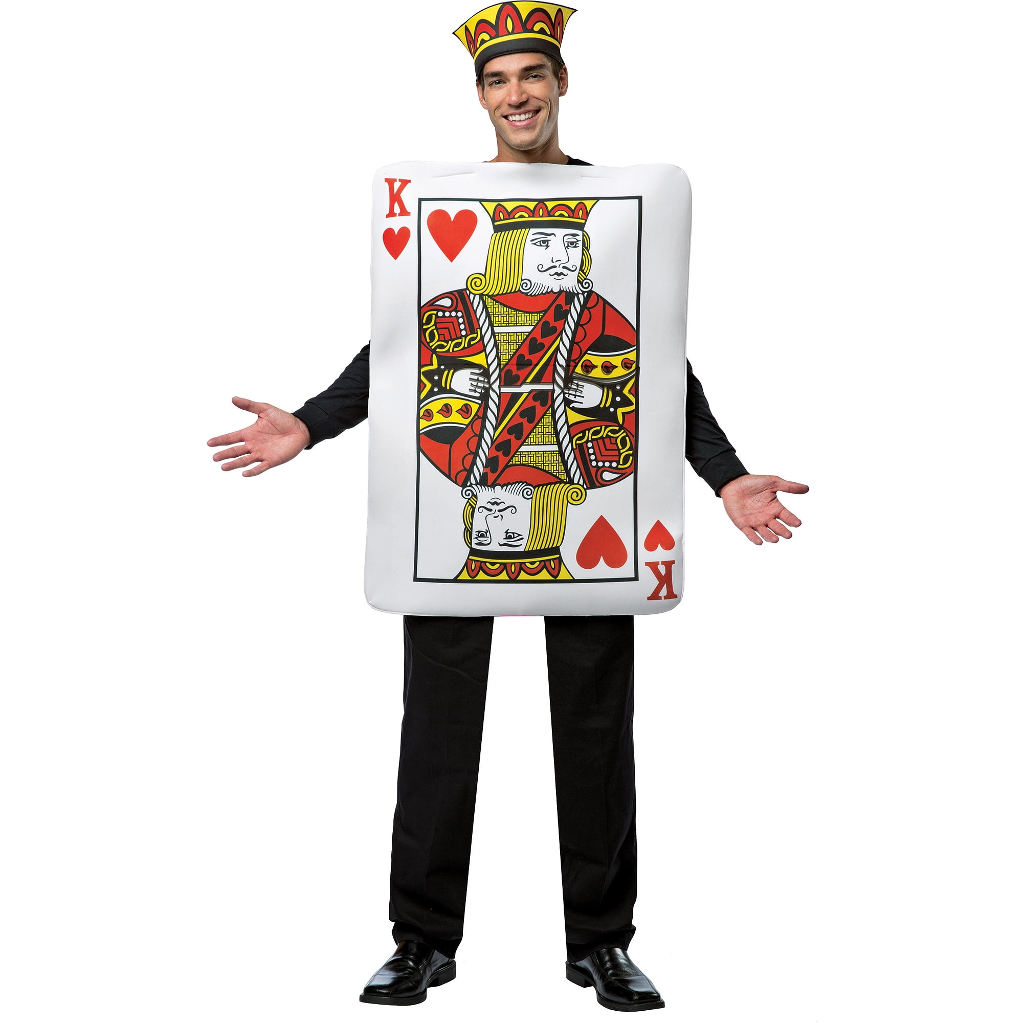 King of Hearts Card Costume Unisex for Men and Women - Walmart.com ...