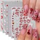 thumbnail image 1 of Pegatinas para uñas BMKKOT 3D con purpurina en forma de corazón de San Valentín, 6 hojas, 1 of 9