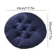 thumbnail image 3 of Cojín de asiento Almohadilla de almohada para el suelo | Poliéster suave y grueso | Color Sólido Gris Amarillo Azul Marino | 17,7 x 17,7 pulgadas | Soporte capitoné para yoga, sala de estar, sofá, 3 of 6