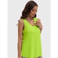 thumbnail image 4 of Women's V-Neck Sleeveless Tunic Top - Loose Fit Casual Tank with Curved Hem, Summer Comfort Wear, 4 of 4