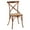 Copper Solid Square S/2 20"W, 35"H, variant on DecMode Metal Dining Chair with Brown Rattan Seat, Set of 2, White