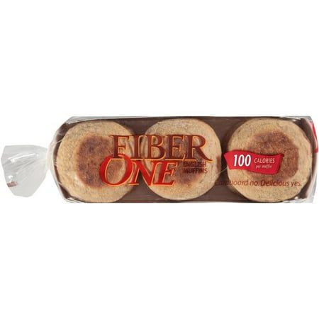 Fiber One 100% Whole Wheat English Muffins, 6 count ...
