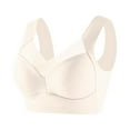 thumbnail image 2 of Women's Sleep Bra Wireless Gathering Lingerie, Seamless Vest Style Underwear, No Steel Ring Breathable Bralette, Wide Strap Supportive Top, Soft Padded Yoga Sport Vest, All Day Comfort Bra, 2 of 4