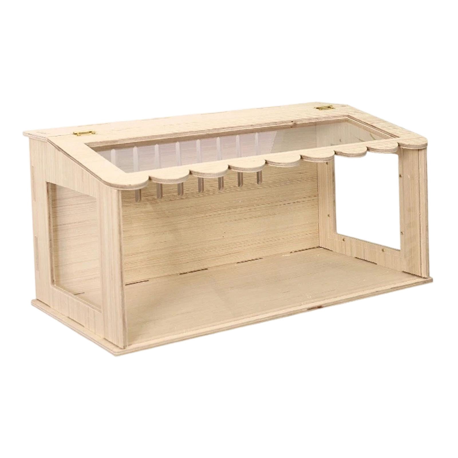 Brooder Box Wooden Hamster Cage Pet Nesting Box Large Breathing Space for Gerbils Quails Small Pets