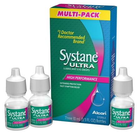 Systane Ultra Lubricant Eye Drops 10 ml - 3 Bottles
