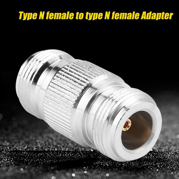 2pcs Type N Female to Female RF Connector, Wide Frequency Bandwidth, High Reliability, Long Service Life for RF Connection