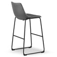 thumbnail image 6 of Set of 2 Aya Black Chenille Dining Chair with Black Steel Legs, 6 of 6