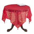 thumbnail image 2 of saro flocked dot organza table topper, 2 of 7