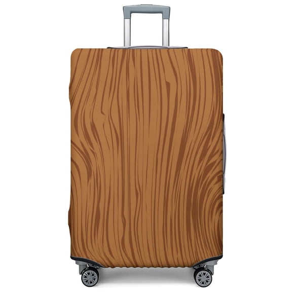 Stretch Luggage Cover XL(29-32in)– Elastic Travel Suitcase Protector with Handle Openings & Bottom Closure, Washable Polyester Spandex Suitcases Cover, Wood Grain Print