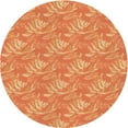 thumbnail image 1 of Ahgly Company Machine Washable Indoor Round Transitional Orange Area Rugs, 6' Round, 1 of 7