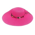 thumbnail image 3 of Women Wide Brim Summer Sun Hat Fashion Casual Sunshade Hat with Colored Stone Decor for Beach Vacation by Gbobgt Hot Pink One Size, 3 of 3