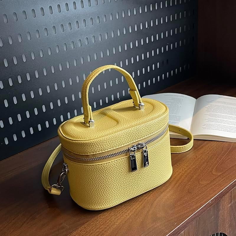 SPEKSEE Square Box Bag Crossbody Purse PU Leather Top-Handle Pouch Purse Designer Shoulder Bag for Women