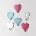 thumbnail image 5 of Zhuge 12 piezas de ganchos adhesivos con forma de corazón para,ganchos adhesivos con forma de corazón para decoración de habitación de (amarillo), 5 of 5