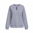 thumbnail image 7 of Women's Sweatshirts Plus Size Solid Long Sleeve Pullover Round Neck Casual Fashion Top, 7 of 7