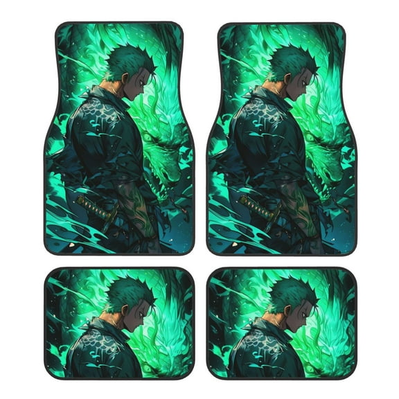 4 Pieces Car Floor Mat Set, One Piece Zoro Protection Full Sets Universal Fit for SUV, Sedans, Vans, Trucks