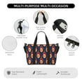 thumbnail image 5 of Rocae American Football and Fire Flames for Travel Shoulder Bag Top Handle Handbag with Yoga Mat Buckle for Gym, Work, Travel, 5 of 7
