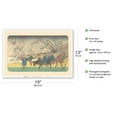 thumbnail image 2 of Kutsukake-shuku Station - from Sixty-nine Stations of Kiso Road - Vintage Japanese Ukiyo-e Woodblock Print by Hiroshige, Eisen c.1800s - Master Art Print (Unframed) 13in x 19in, 2 of 4