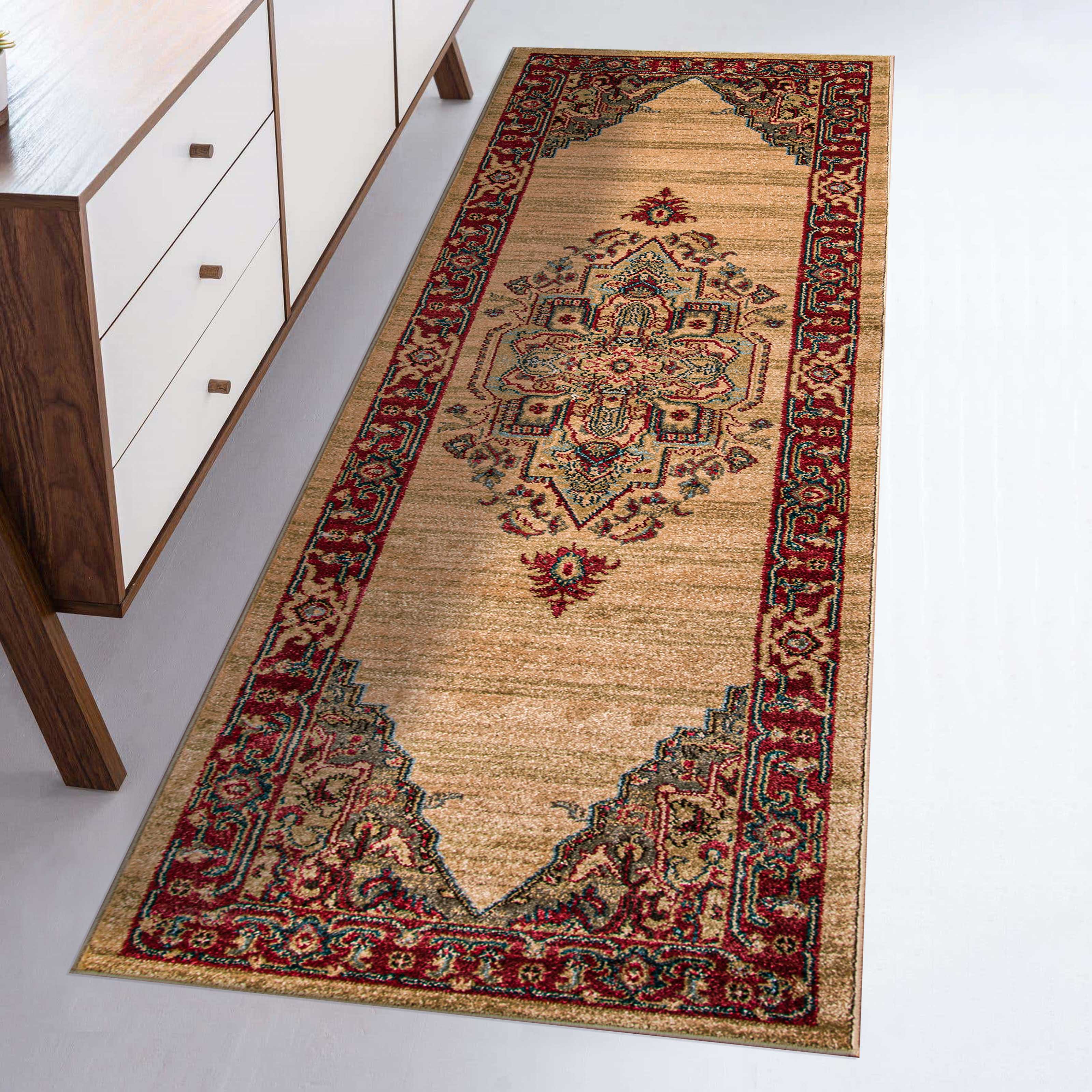 ECARPET Lux Traditional Area Rug for Living Room, Bedroom, Dining Entrance, Hallway and More.