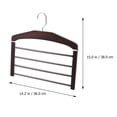 thumbnail image 2 of 4pcs Multifunctional Non-slip Wooden Hanger Clothes Pants Drying Hanger, 2 of 6