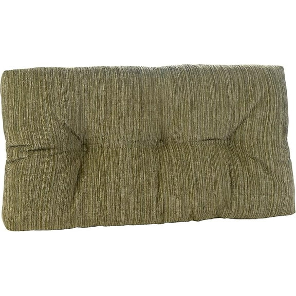 The Gripper Non-Slip Tufted Bench Cushion for Indoor Furniture, Entryway Storage, Bay Window, Corner Nook or Piano Seat, 27 Inches, Green