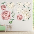 thumbnail image 5 of FNGZ Wall Stickers Clearance Pink Wall (Vintage Flower Peony Wall Watercolor) Watercolor Decor Decals Peony Wall Sticker, 5 of 6