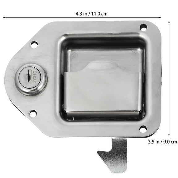 WESIEVYA Camper Door Latch Cargo Trailer Door Lock Stainless Steel 1 Set 11X9CM