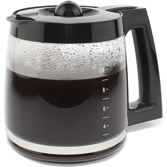 12-Cup Replacement Glass Carafe Pot Compatible with Hamilton Coffee Maker Models 46310, 49976, 49966, 49350, 49957, 49954, 49933, 49980A, 49980Z, 49983, 49618, 46300, 49950