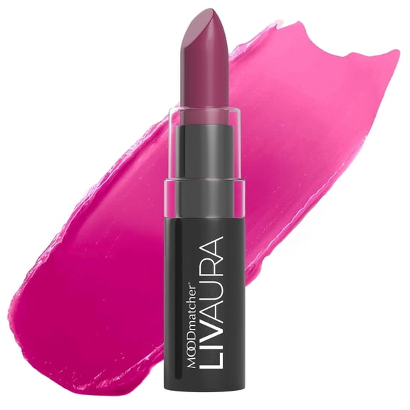 LIVAURA MOODmatcher Long Lasting Lipstick for Women – Color Changing Moisturizing Cream Lipsticks, Smudge Proof Lip Stick, Easy to Apply Lip Makeup (Purple)