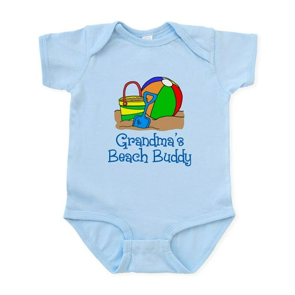 CafePress - Grandmas Beach Buddy Body Suit - Baby Light Bodysuit, Size Newborn - 24 Months