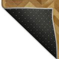 thumbnail image 2 of Addison Rugs Mayfield Washable Cowhide Herringbone Brown Round Rug, 8' x 8', 2 of 4
