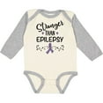 thumbnail image 3 of Inktastic Epilepsy Awareness Ribbon Support Walk Girls Long Sleeve Baby Bodysuit, 3 of 5