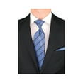 thumbnail image 3 of Salvatore Exte Men's Modern Two Button Sharkskin Suit Black, 3 of 4