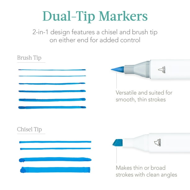 Best Choice Products 228-Count Fine Colored Alcohol-Based Dual