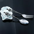 thumbnail image 6 of PEIBang Halloween Skeleton Fork Spoon Set 6.50 inches Titanium Steel Gothic Cutlery Western Tableware Spooky Dining Utensils for Kitchen Party Decor, 6 of 6