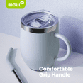 thumbnail image 6 of 12 oz Stainless Steel Double Wall Vacuum Insulated Tumbler Cup with Straw-Reusable Metal Travel Cup with Lids, Leak Proof and BPA Free (CanyonRed), 6 of 9