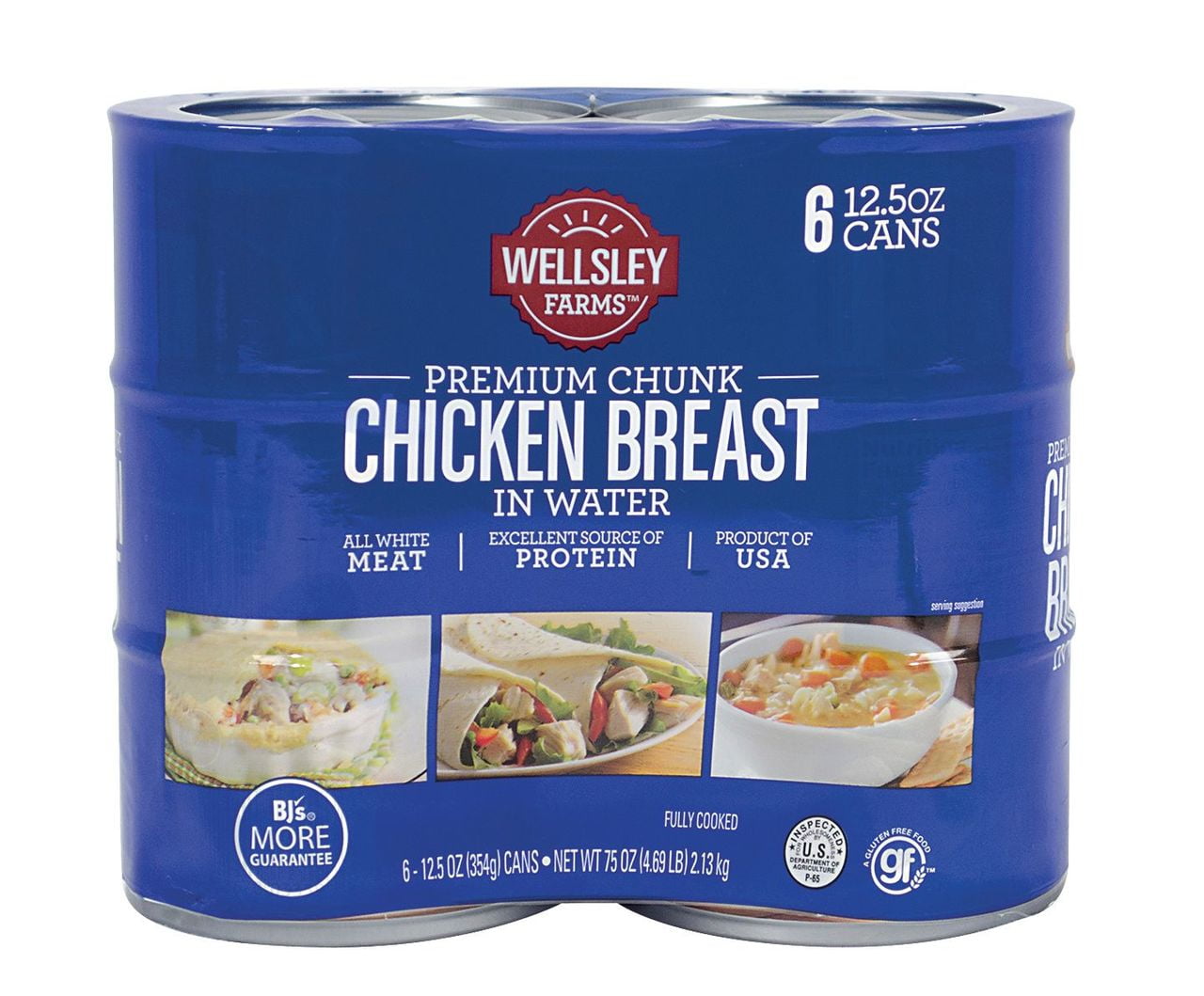 Wellsley Farms Chunk Chicken Breast in Water 6 Ct. 12.5 oz.Canned
