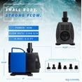 thumbnail image 6 of Aqua Dream Living Submersible Pond Pump JD-4500, 1200 GPH, 1 Count, 5.25 x 7 x 3 Inches, 6 of 7
