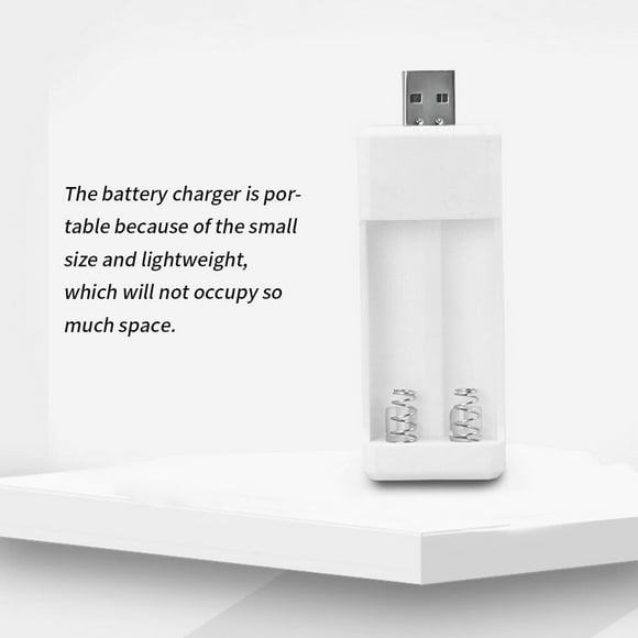2 Slots Battery Charger AA AAA 3 1 2 5 USB Rechargeable Battery Charging Adapter Portable Plastic Charger